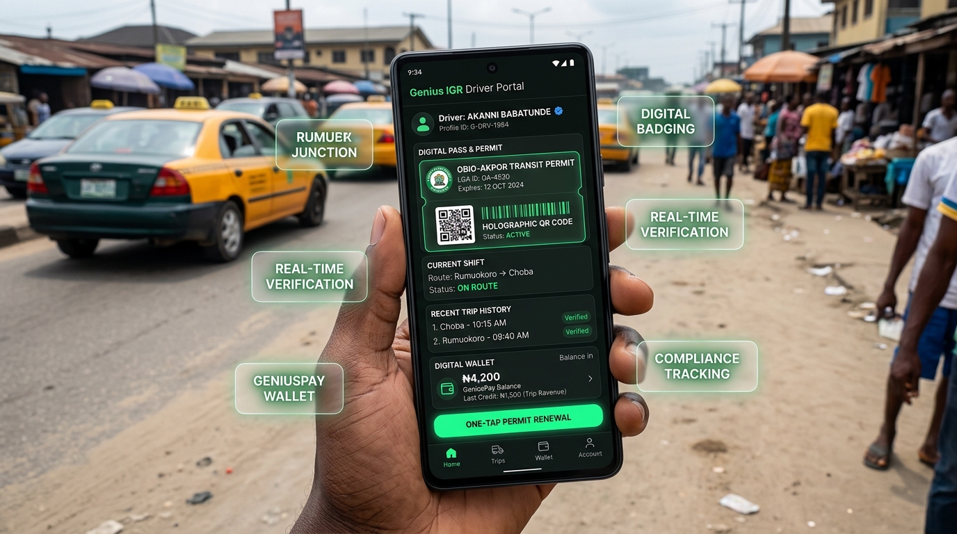 Genius IGR Driver Mobile Portal with digital transit pass